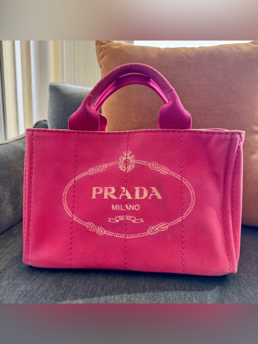 Prada Canapa Small Hot Pink